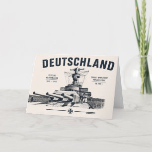 Tarjeta de felicitación Panzerschiff Deutschland