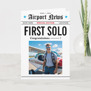 Tarjeta de Felicitación para 1er Vuelo Solo