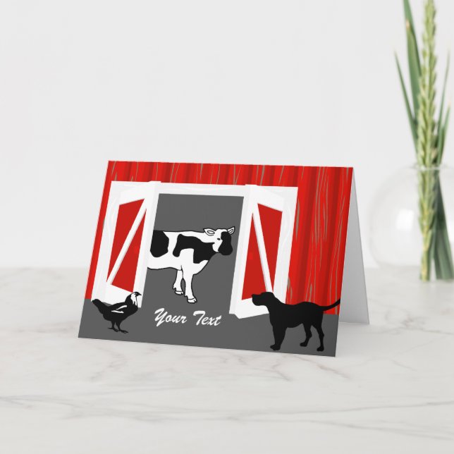 Tarjeta de felicitación para animales de granja (Anverso)