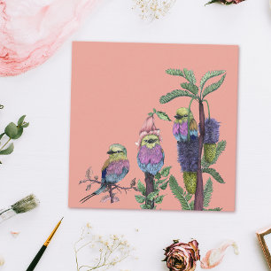 Tarjeta de felicitación para aves acuáticas de col