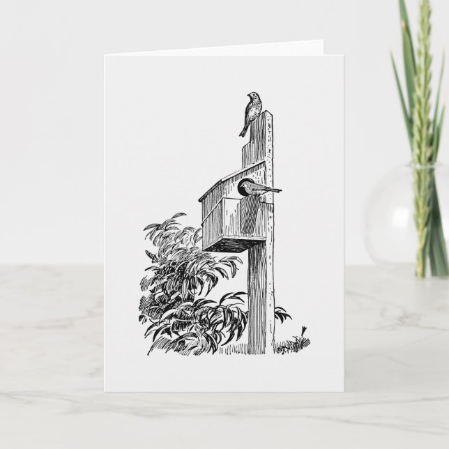 Tarjeta de felicitación para aves y novios (Anverso)