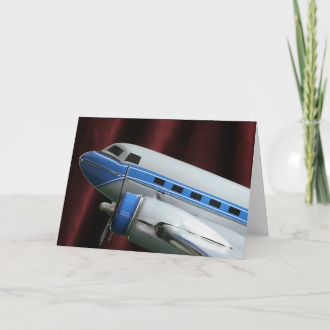 Tarjeta de felicitación para avión DC 3 (Anverso)