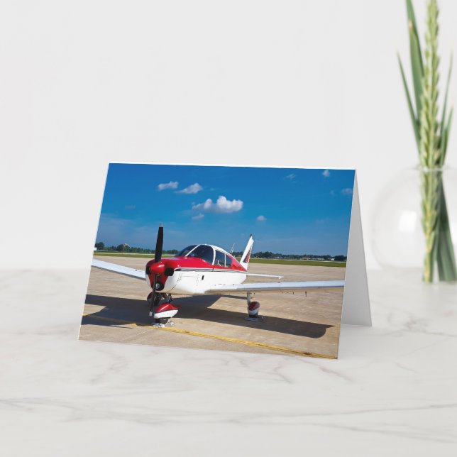 Tarjeta de felicitación para avión inspirador (Anverso)