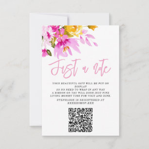 Tarjeta de felicitación para baby shower de floral