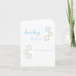 Tarjeta de felicitación para Baby Shower Niño