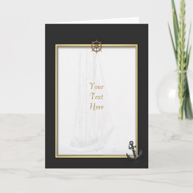 Tarjeta de felicitación para barco de vela (Anverso)