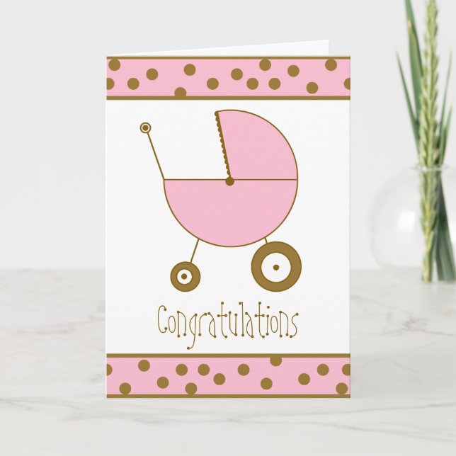 Tarjeta de felicitación para bebé - Aplastador ros (Anverso)