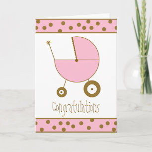 Tarjeta de felicitación para bebé - Aplastador ros