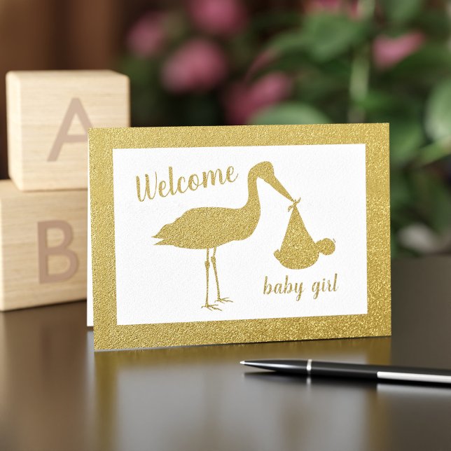 Tarjeta de felicitación para bebé Chica de bienven (Subido por el creador)
