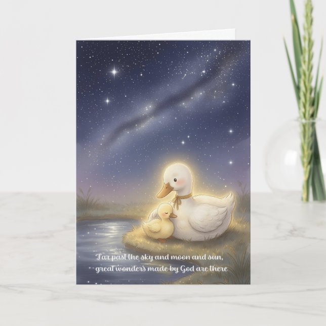 Tarjeta de Felicitación para Bebé Cristiana basada (Anverso)
