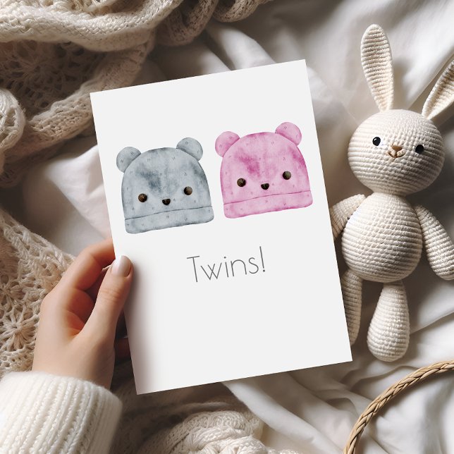 Tarjeta de felicitación para bebé mellizos Boho (Subido por el creador)