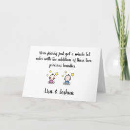 Tarjeta de Felicitación para Bebés Gemelos, Gemelo