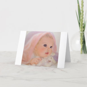 Tarjeta de felicitación para bebés ventilado