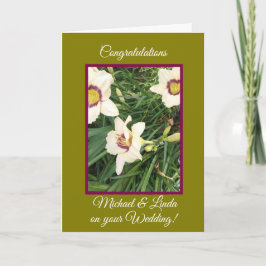 Tarjeta de Felicitación para Boda Excepcional Pleg