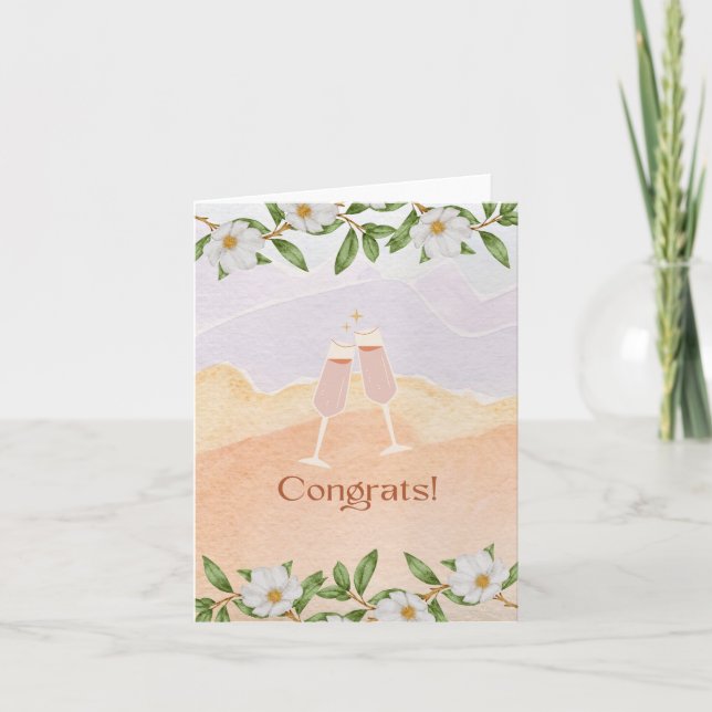 Tarjeta de felicitación para Boda pequeño y compro (Anverso)