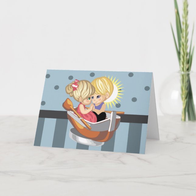 Tarjeta de felicitación para bote de remos (Anverso)