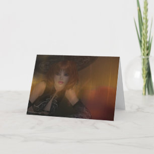 Tarjeta de felicitación para brujas de otoño