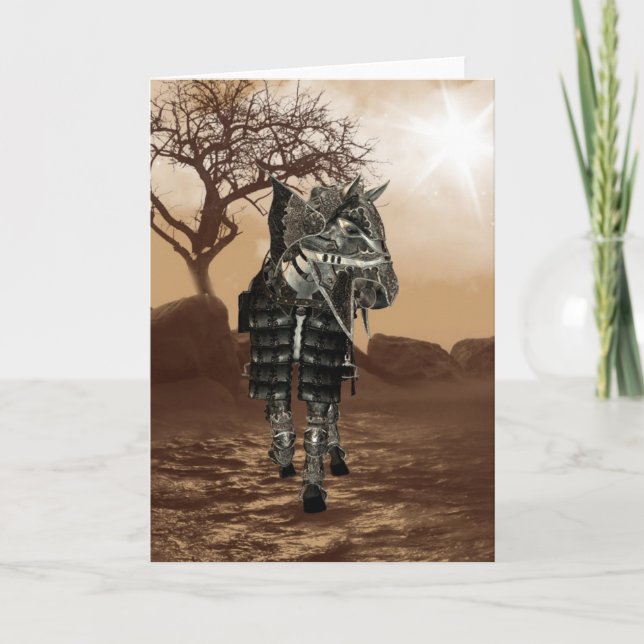 Tarjeta de felicitación para caballos de guerra (Anverso)