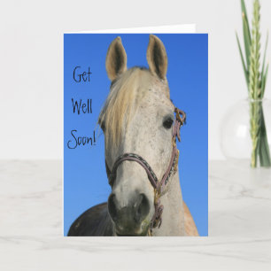Tarjeta de felicitación para caballos Get Well Soo
