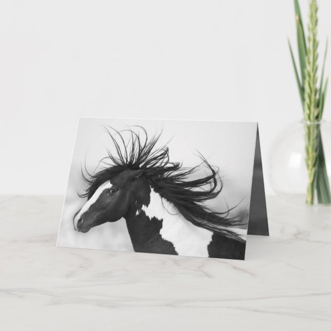 Tarjeta de felicitación para caballos salvajes Bla (Anverso)