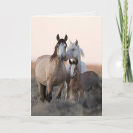 Tarjeta de felicitación para caballos salvajes - F