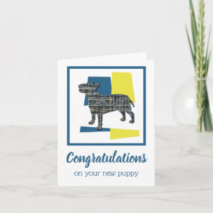 Tarjeta de felicitación para cachorro de Bull Terr