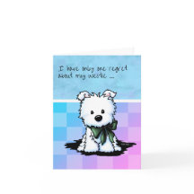 Tarjeta de felicitación para cachorro Westie de Ki