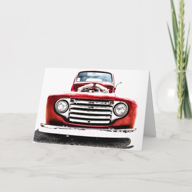 Tarjeta de felicitación para camiones Hot Rod (Anverso)