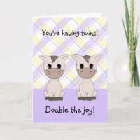 Tarjeta de felicitación para Chicas gemelos