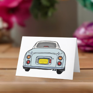Tarjeta de felicitación para coches Pale Aqua Figa