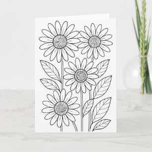 Tarjeta de Felicitación para Colorear – En Blanco