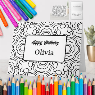 Tarjeta de Felicitación para Colorear Personalizad