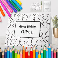 Tarjeta de Felicitación para Colorear Personalizad