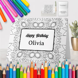 Tarjeta de Felicitación para Colorear Personalizad