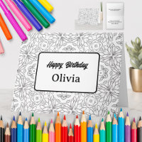 Tarjeta de Felicitación para Colorear Personalizad