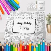 Tarjeta de Felicitación para Colorear Personalizad