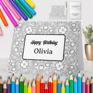 Tarjeta de Felicitación para Colorear Personalizad