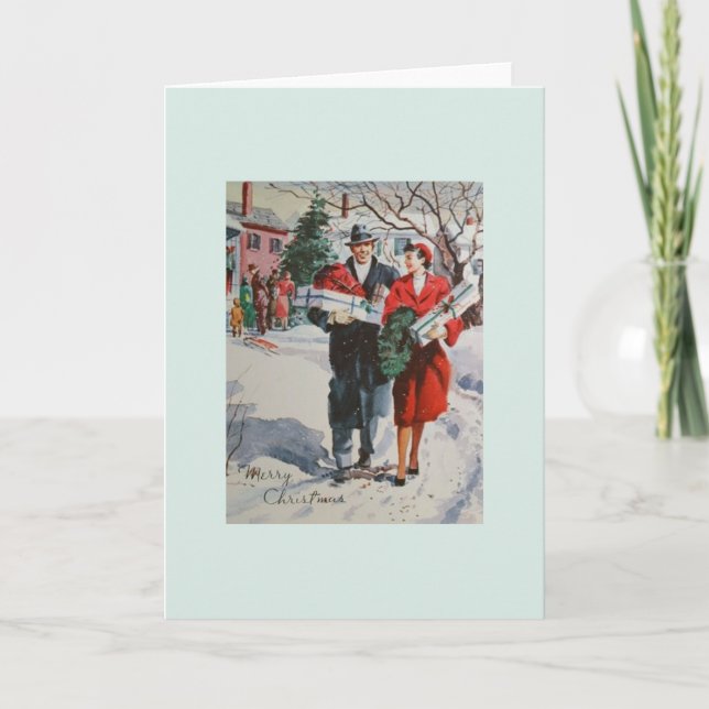 Tarjeta de felicitación para compradores de Navida (Anverso)