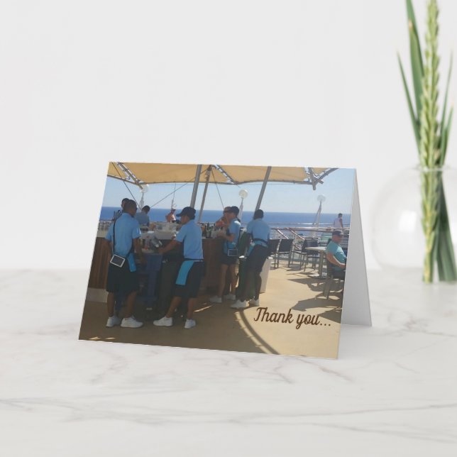 Tarjeta de felicitación para crucero - Gracias (pl (Anverso)