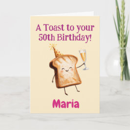 Tarjeta de Felicitación para Cumpleaños 50, Toast 
