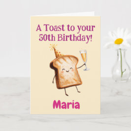 Tarjeta de Felicitación para Cumpleaños 50, Toast 