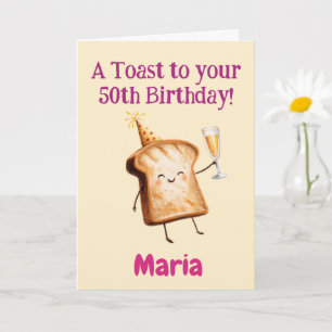 Tarjeta de Felicitación para Cumpleaños 50, Toast