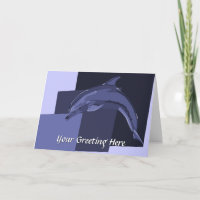 Tarjeta de felicitación para delfines