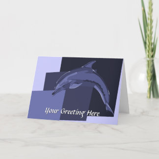Tarjeta de felicitación para delfines