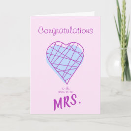 Tarjeta de Felicitación para Despedida de Soltera