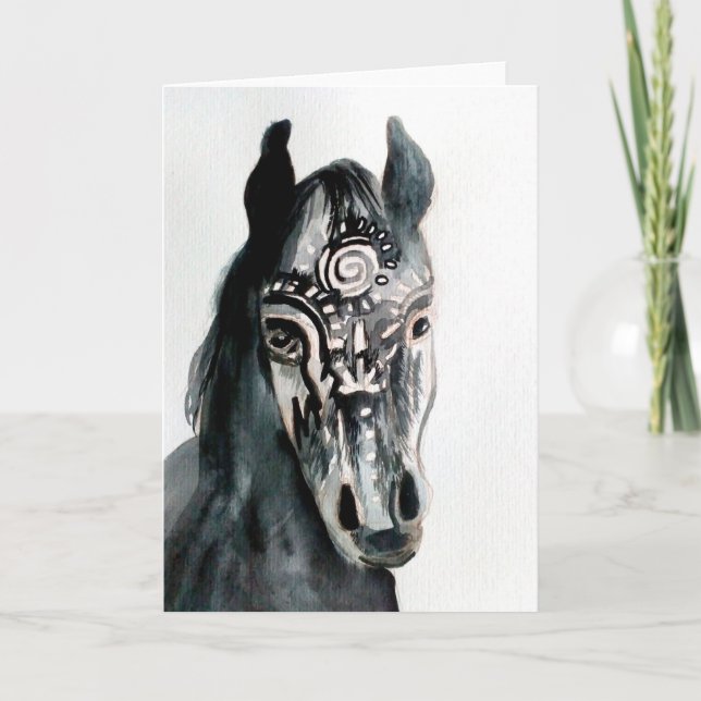 Tarjeta de felicitación para dibujo de arte de cab (Anverso)