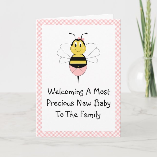 Tarjeta de felicitación para el anuncio de nacimie (Anverso)