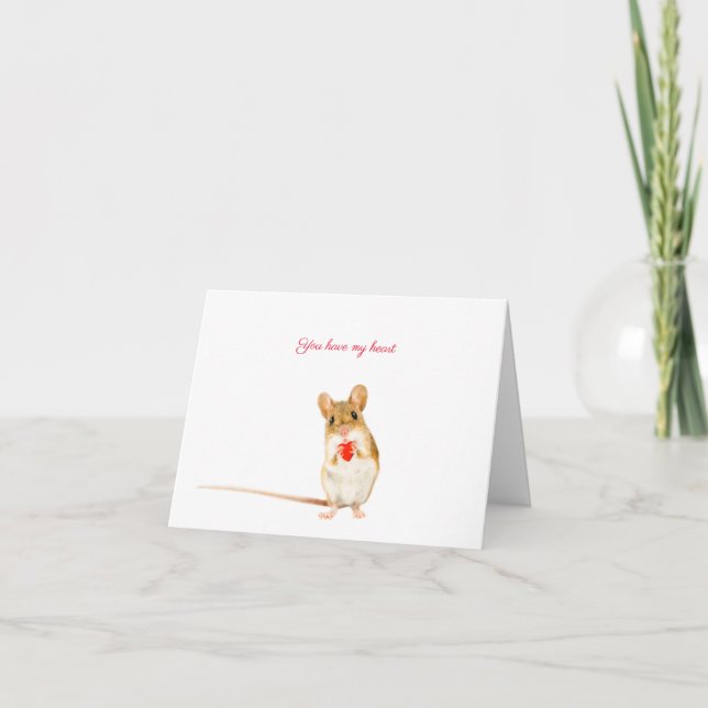 Tarjeta de felicitación para el corazón de Hamster (Anverso)