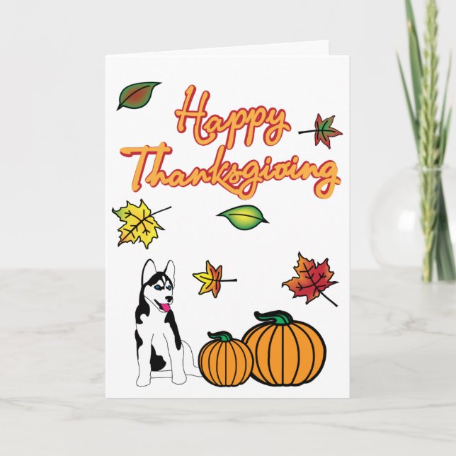 Tarjeta de felicitación para el Husky de Acción de (Anverso)