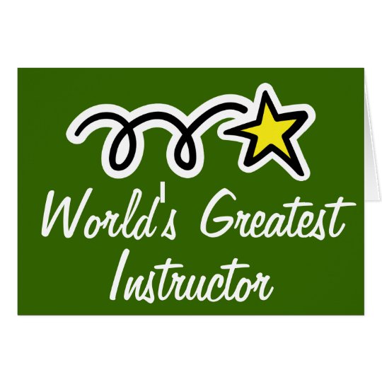Tarjeta de felicitación para el instructor más